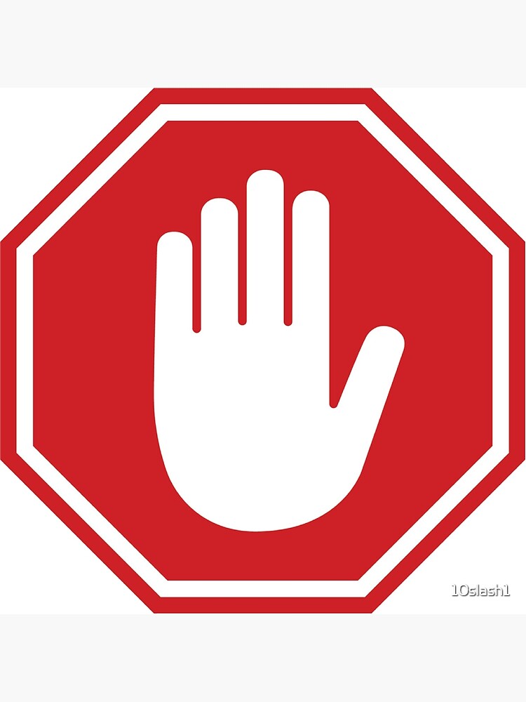 Hand Stop Sign. Poster