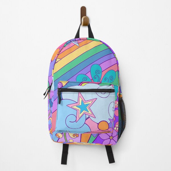 Item preview, Happy Flower Power, rainbow hippie love art designed and sold by Alondra.