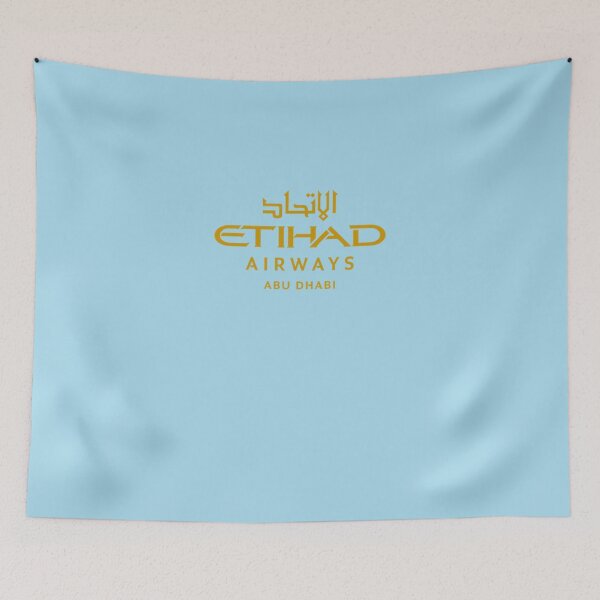 Artikelvorschau, Klassisches T-Shirt mit Etihad Airways Abu Dhabi-Logo entworfen und verkauft von SaweraButt.