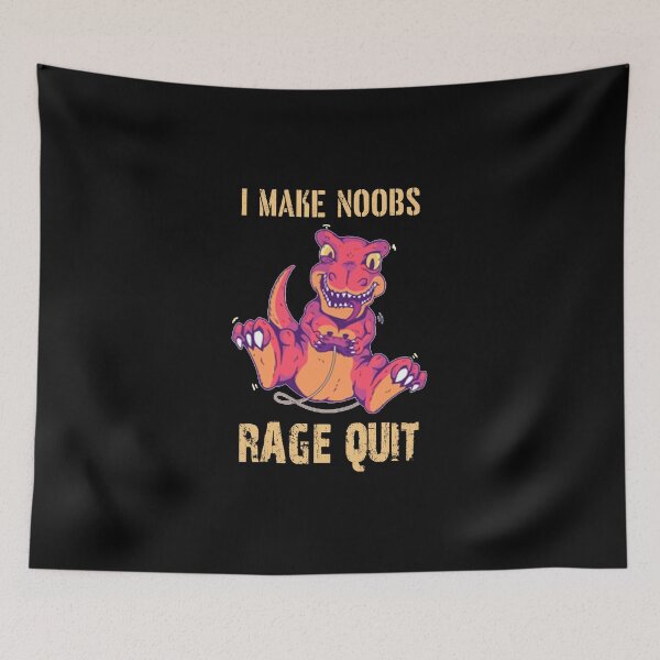 Item preview, funny retro gamer funny sarcastic Rude Offended saying, I Make Noobs Rage Quit boyfriend girlfriend designed and sold by joygift369.