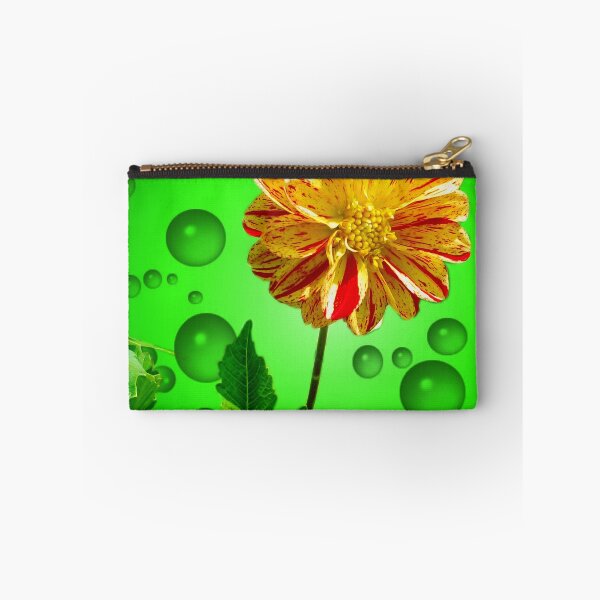 Item preview, A yellow flower with drops of water and a green background designed and sold by Bigrow.