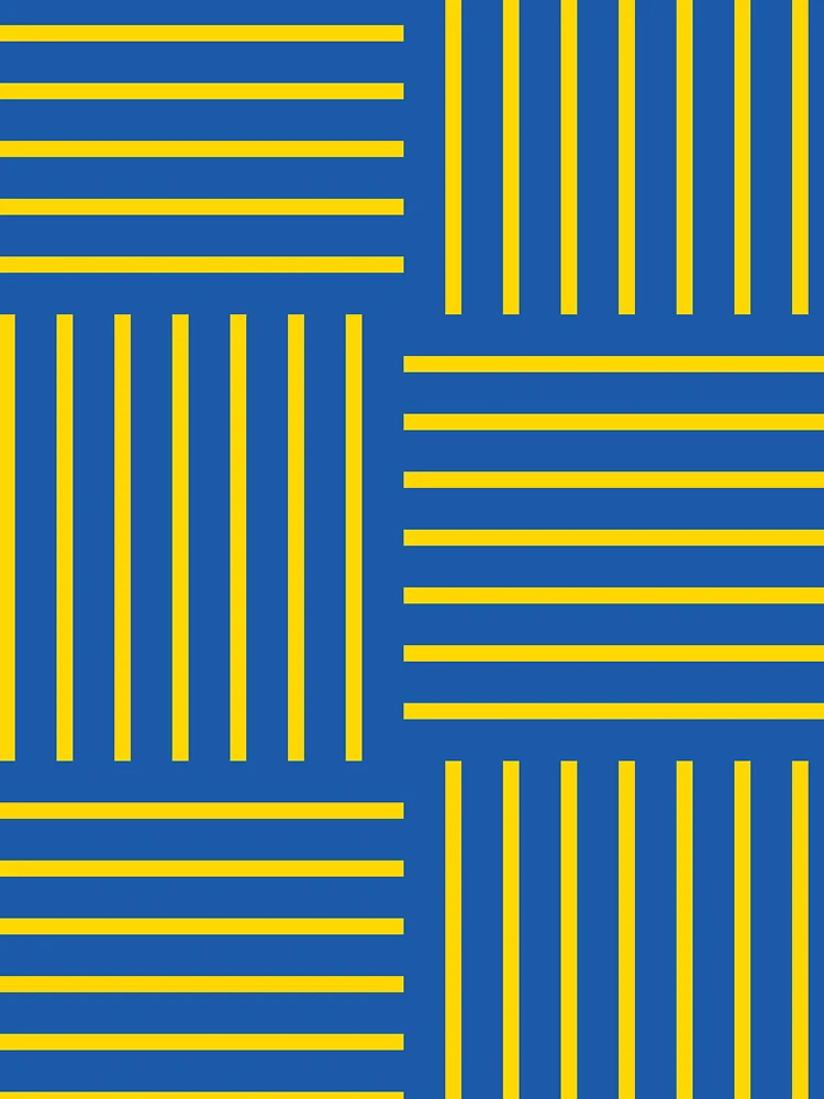 Thumbnail 6 von 6, Premium Oversized Pullover, Azure Blue and Yellow Abstract Stripe Geometric Pattern 100% Commission Donated To IRC Read Bio designt und verkauft von ColorOfTheYears.