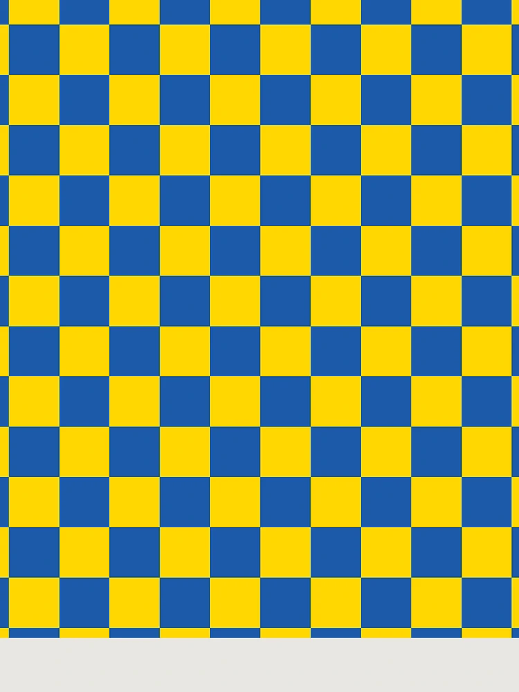 Thumbnail 6 von 6, Premium Oversized Pullover, Azure Blue and Yellow Checkerboard Pattern 100% Commission Donated To IRC Read Bio designt und verkauft von ColorOfTheYears.