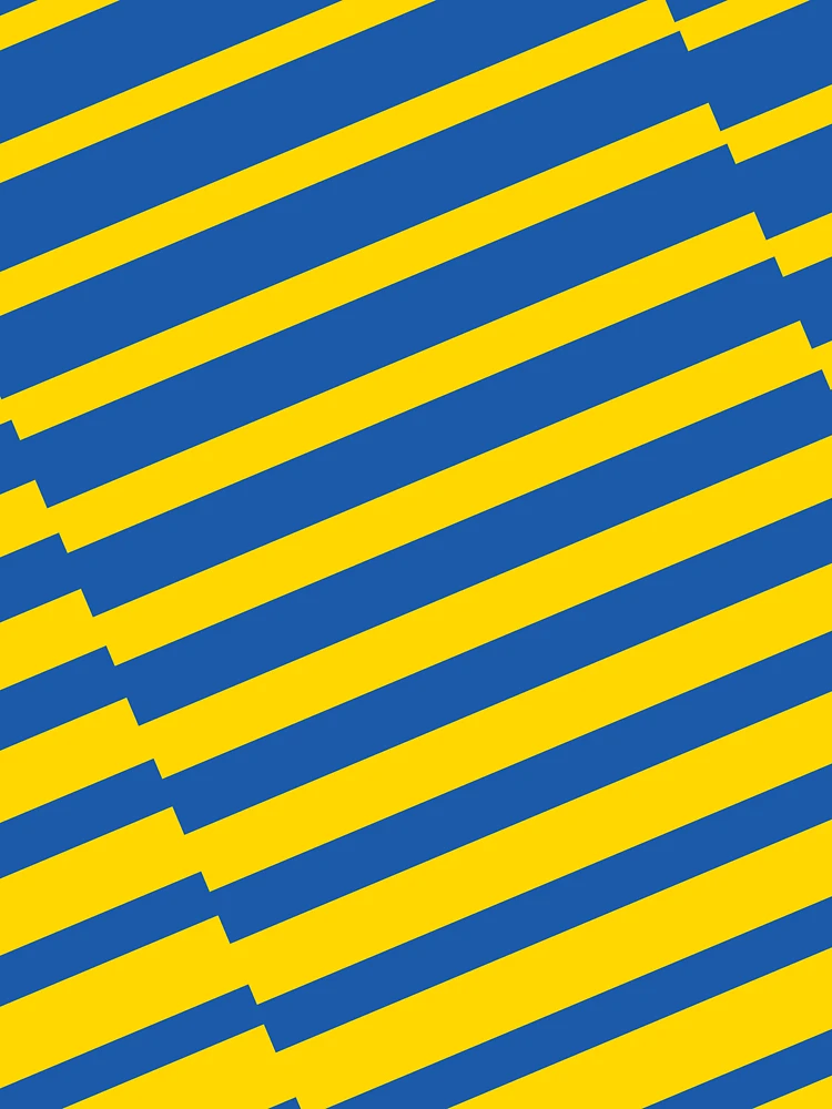 Thumbnail 6 von 6, Leichter Pullover, Azure Blue and Yellow Diagonal Offset Stripe Pattern 100% Commission Donated To IRC Read Bio designt und verkauft von ColorOfTheYears.