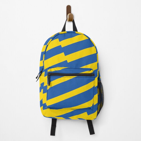 Item preview, Azure Blue and Yellow Diagonal Offset Stripe Pattern 100% Commission Donated To IRC Read Bio designed and sold by ColorOfTheYears.