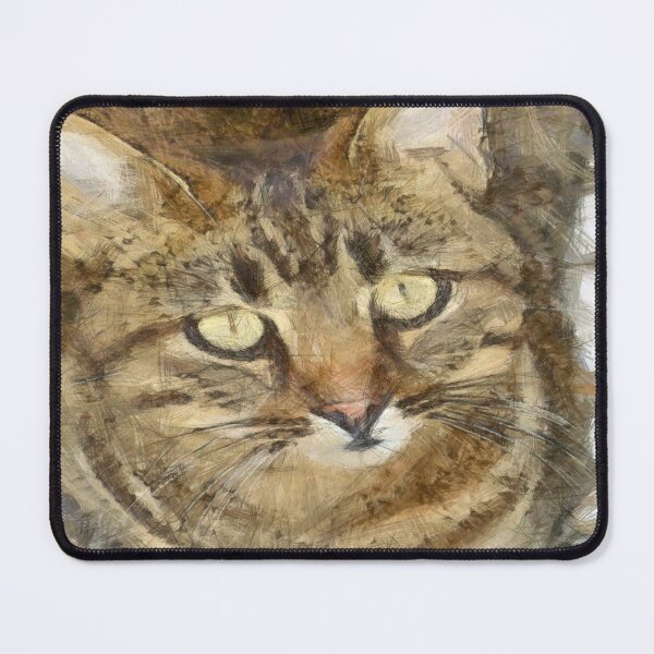 Item preview, Cute Tabby Looking Upwards Artistic Pencil Sketch designed and sold by taiche.