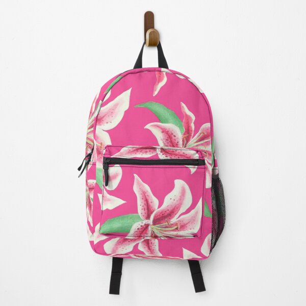 Item preview, Stargazer Lilies on hot pink designed and sold by MagentaRose.