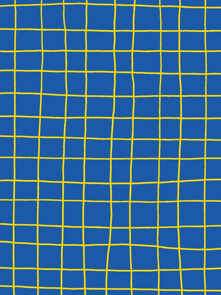 Thumbnail 6 von 6, Premium Oversized Pullover, Azure Blue Yellow Thin Square Grid Pattern 2 100% Commission Donated To IRC Read Bio designt und verkauft von ColorOfTheYears.