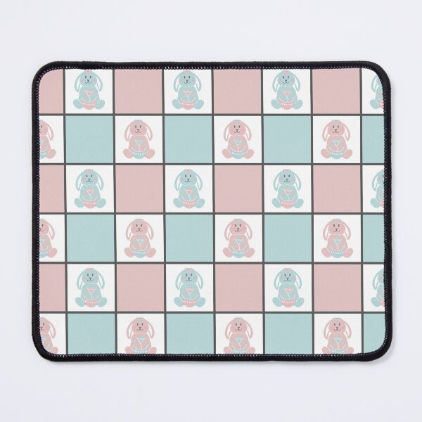Item preview, Checkered Blue and Pink Easter Bunny | Cute bunny Rabbit | Easter egg hunt | Easter greetings designed and sold by Violet Treasures.