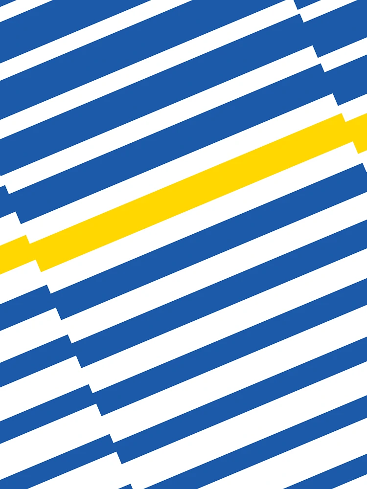 Thumbnail 6 von 6, Premium Oversized Pullover, Azure Blue White Yellow Diagonal Offset Stripe Pattern 100% Commission Donated To IRC Read Bio designt und verkauft von ColorOfTheYears.