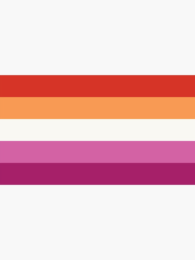 Lesbian Pride Flag 5 Stripe Sunset Sticker For Sale By Ubuco Redbubble