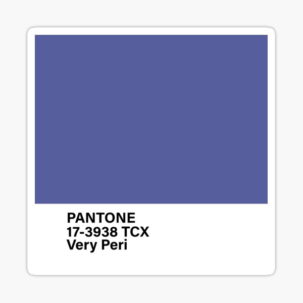 pantone 17-3938 TCX Very Peri, year 2022 Sticker