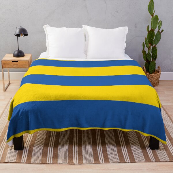 Item preview, Yellow Azure Blue Solid Color Horizontal Stripe Pattern 100% Commission Donated To IRC Read Bio designed and sold by ColorOfTheYears.