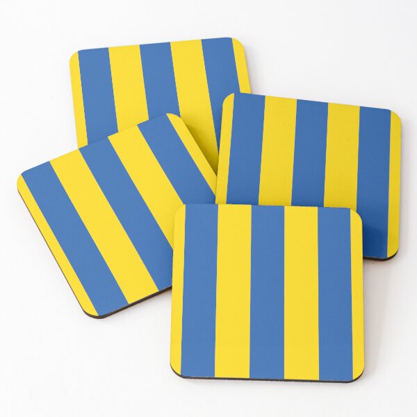 Item preview, Yellow Azure Blue Solid Color Vertical Stripe Pattern 100% Commission Donated To IRC Read Bio designed and sold by ColorOfTheYears.