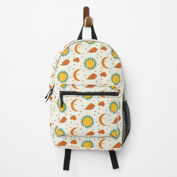 Item preview, cream green gold and orange sun and moon print designed and sold by DemonicGloom.