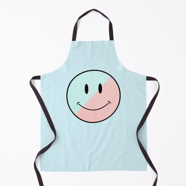 Item preview, pink and blue split classic Smiley Face Black Outline  designed and sold by opptop.