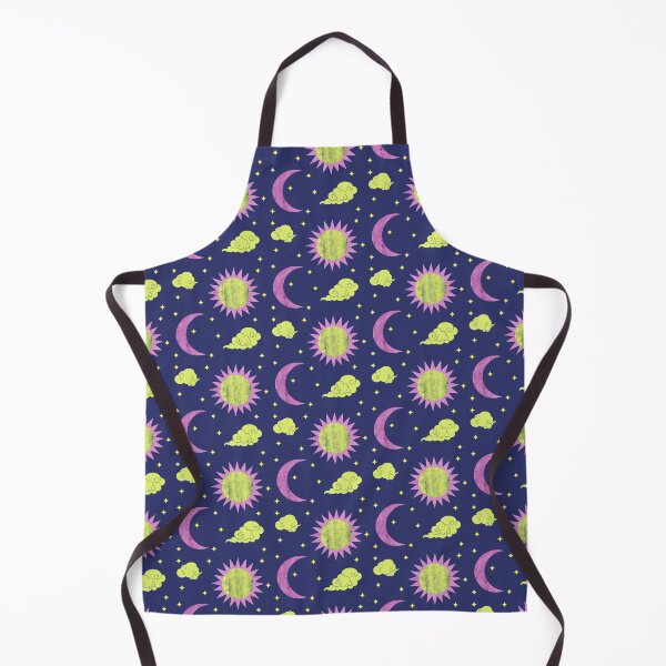 Item preview, Midnight blue pink and green sun and moon print designed and sold by DemonicGloom.