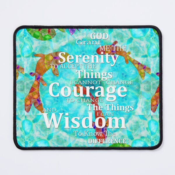 Item preview, Colorful Serenity Prayer Words With Koi Fish Pond by Sharon Cummings designed and sold by Sharon Cummings Art.