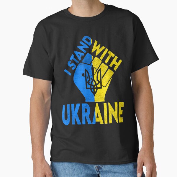 Item preview, Support Ukraine I Stand With Ukraine Ukrainian Flag Peace T-Shirt designed and sold by RateMeFiveStars.