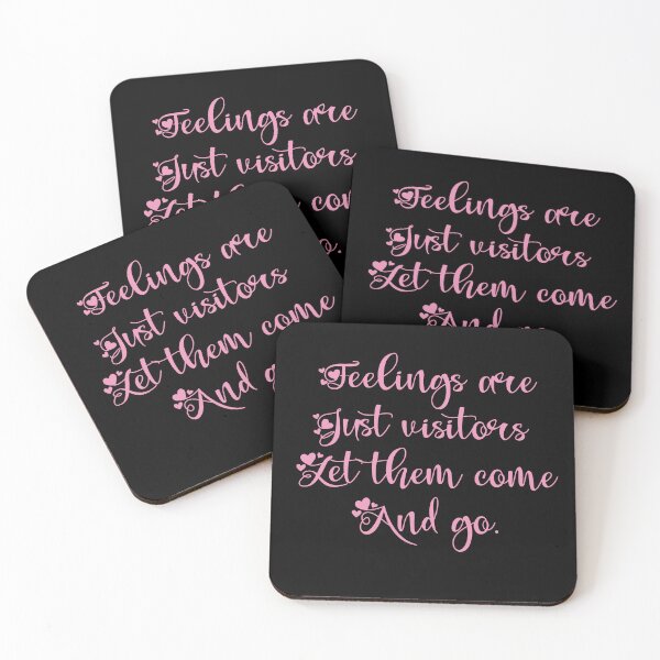 Item preview, Feelings are Just visitors  Let them come And go, funny quote designed and sold by Red123shop.