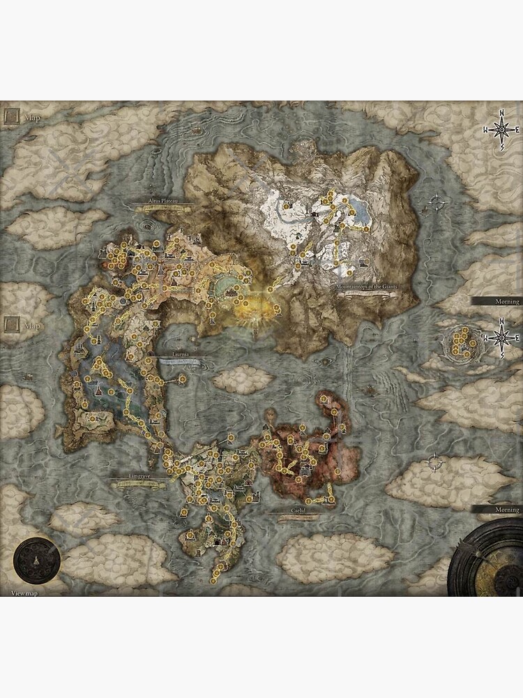 "Elden Ring Map" Poster by nicotreutel Redbubble