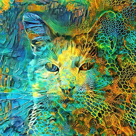 Abstract Art | Deep Style abstraction cat