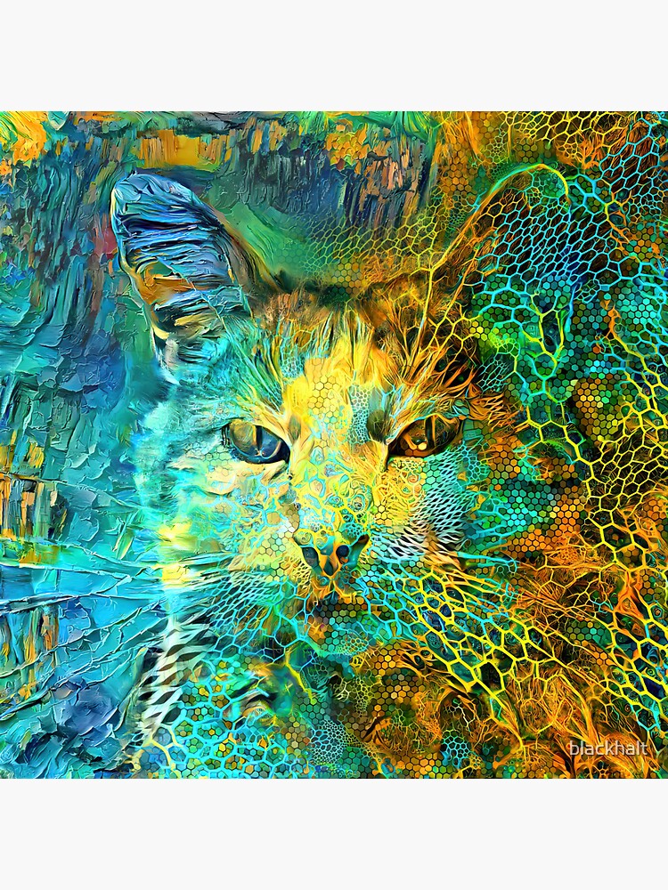 Abstract Art | Deep Style abstraction cat by blackhalt