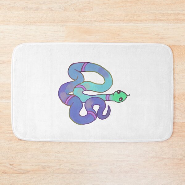 Item preview, Cute watercolor blue snake  designed and sold by Mayarart.