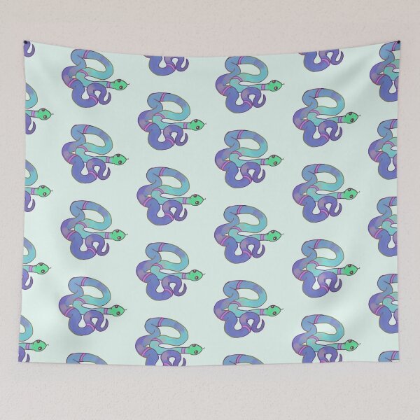 Item preview, Cute watercolor blue snake  designed and sold by Mayarart.