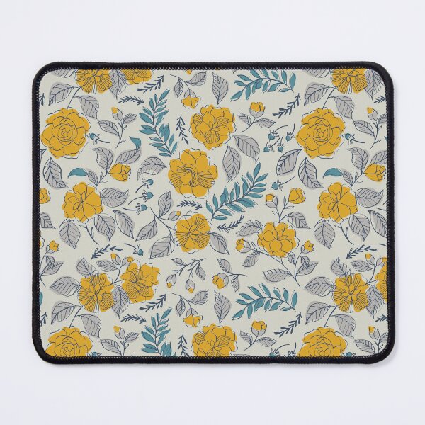 Item preview, Camellia Mustard & Grey designed and sold by ldpapers.