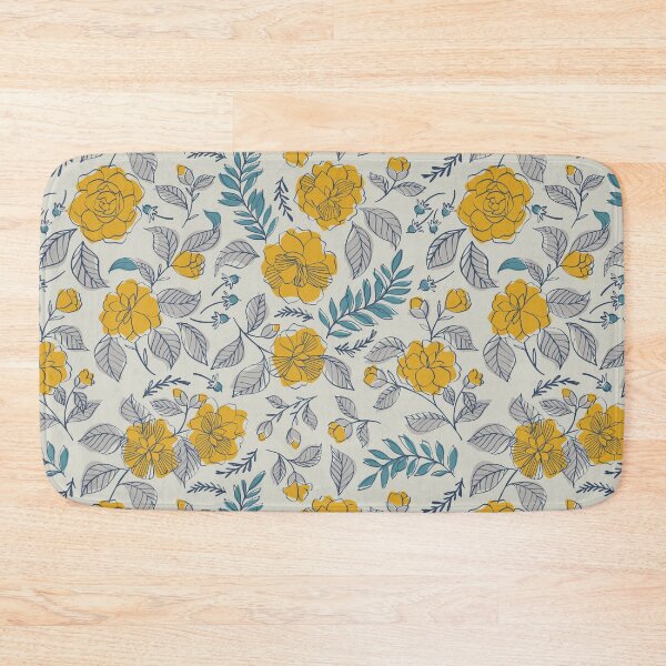 Item preview, Camellia Mustard & Grey designed and sold by ldpapers.