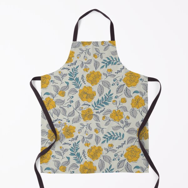 Item preview, Camellia Mustard & Grey designed and sold by ldpapers.