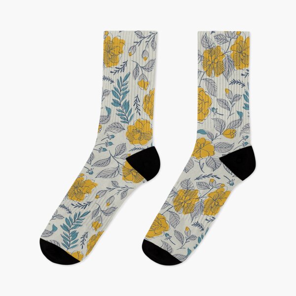 Item preview, Camellia Mustard & Grey designed and sold by ldpapers.