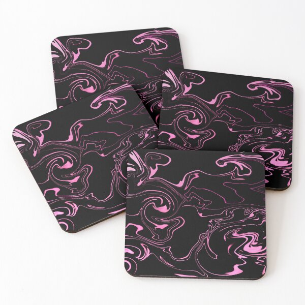 Item preview, Neon Pink Black Liquid Waves  designed and sold by Mehwish.