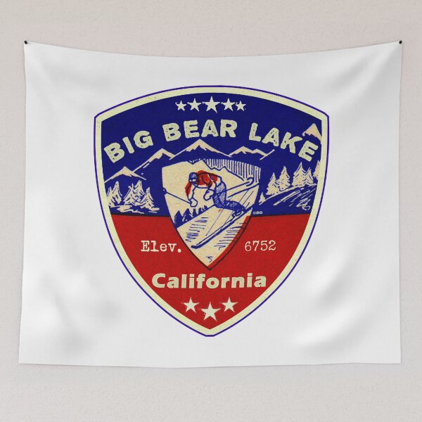 Aperçu de l'œuvre Big Bear Lake Californie Ski Montagnes Ski Skieur CA créée et vendue par DESTINATIONS DECAL.