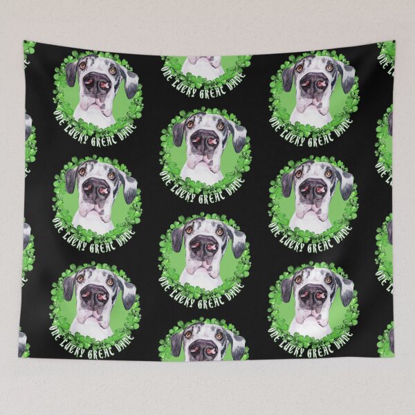 Item preview, One Lucky Great Dane Funny St. Patrick Dog  designed and sold by Cuddlythopia.