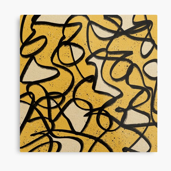 GALAXY9 V1 Space Age, Mid Century, Abstract Wall Art Print. Metal Print