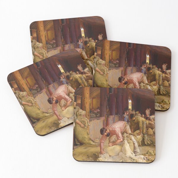Item preview, Shearing the Rams by Tom Roberts (1890) designed and sold by allhistory.