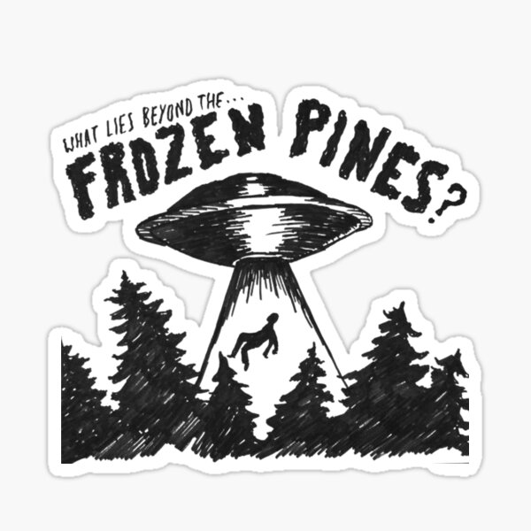 Frozen Pines Sticker