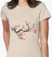 Kodama on a cherry tree Women's Fitted T-Shirt