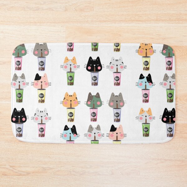 Item preview, Cat Drinking Boba Milk - 9 Cats Bubble Tea & Cat Love designed and sold by BeebsAndNugget.