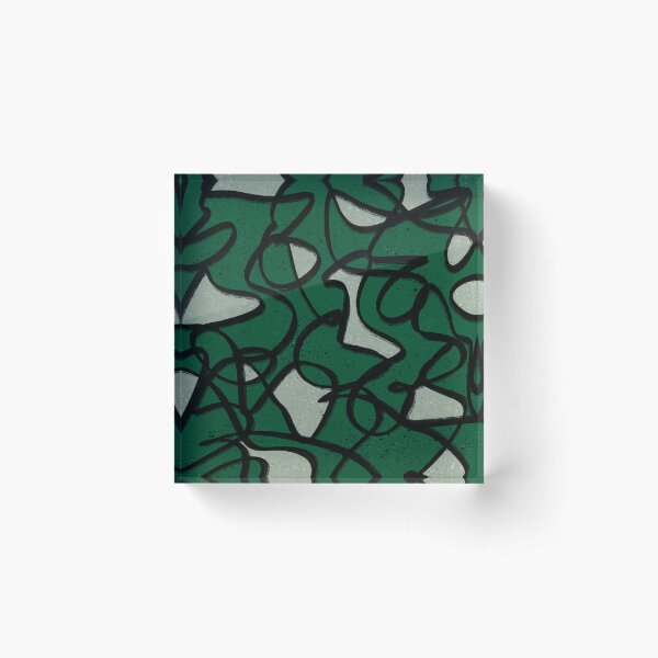 GALAXY9 V4 Space Age, Mid Century, Abstract Wall Art Print. Acrylic Block