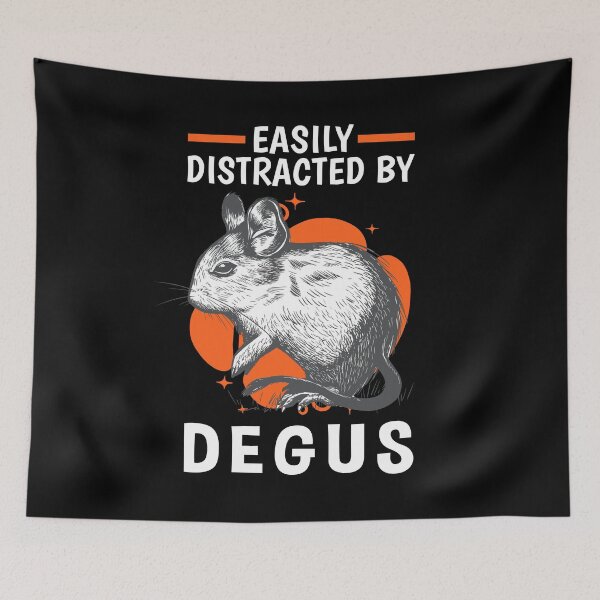 Item preview, Distracted by degus rodent common degu designed and sold by madgrfx.