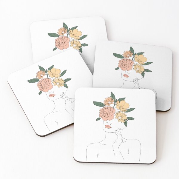Item preview, Line Art With Flowers designed and sold by PurpleRange.