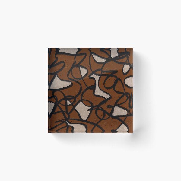GALAXY9 V5 Space Age, Mid Century, Abstract Wall Art Print. Acrylic Block