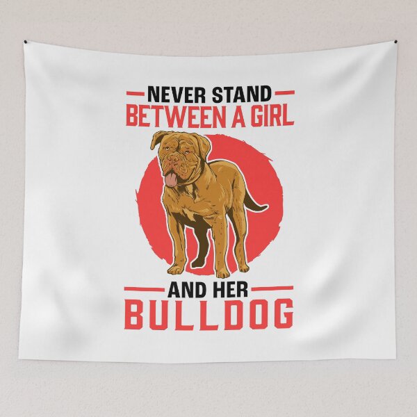 Item preview, Girl with Bulldog Olde English Bulldogge designed and sold by madgrfx.
