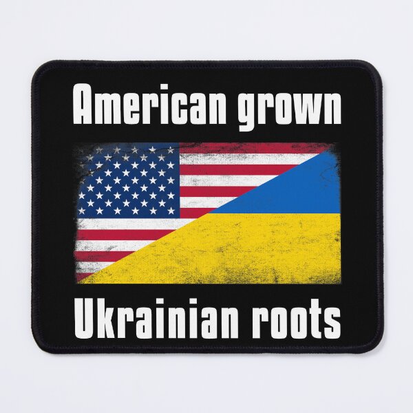 Item preview, American grown with Ukrainian roots | white font designed and sold by SpringPetals.