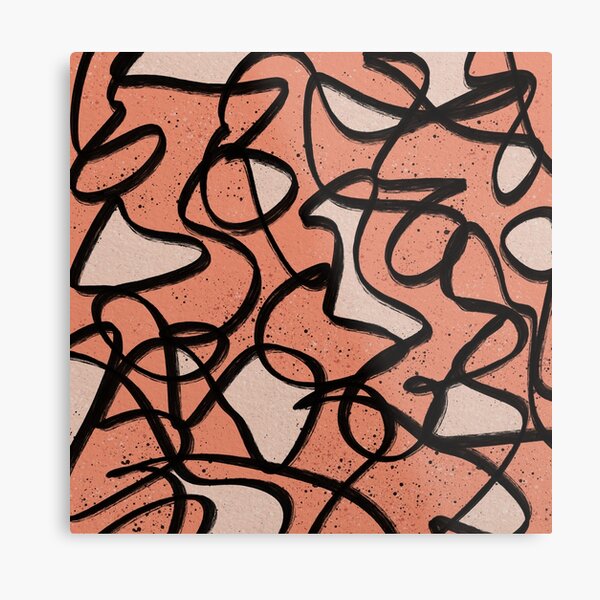 GALAXY9 V6 Space Age, Mid Century, Abstract Wall Art Print. Metal Print