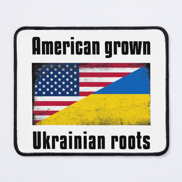 Item preview, American grown with Ukrainian roots | black font designed and sold by SpringPetals.