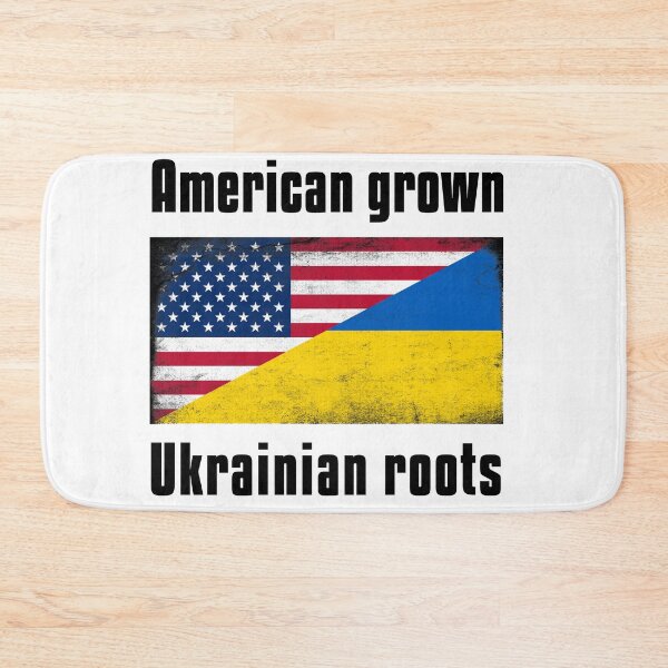 Item preview, American grown with Ukrainian roots | black font designed and sold by SpringPetals.